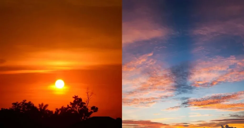 Por que o céu muda de cor ao amanhecer e ao entardecer?